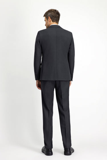 Koyu Antrasit Slim Fit Dar Kesim Klasik Takım Elbise