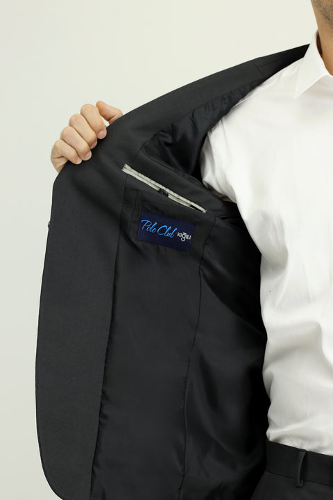 Koyu Antrasit 4 Drop Relaxed Fit Rahat Kesim Mevsimlik Takım Elbise