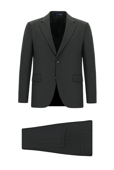 Koyu Antrasit Slim Fit Dar Kesim Klasik Takım Elbise