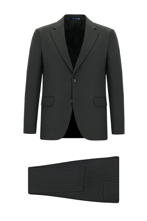Koyu Antrasit 6 Drop Regular Fit Standart Kesim Mevsimlik Takım Elbise