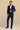 Koyu Lacivert Super Slim Fit Ekstra Dar Kesim Beli Lastikli İpli Takım Elbise