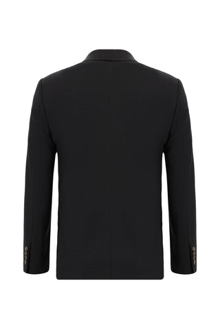  Orta Füme Super Slim Fit Ekstra Dar Kesim Klasik Desenli Takım Elbise