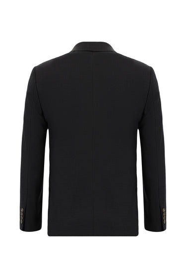 Orta Füme Super Slim Fit Ekstra Dar Kesim Klasik Desenli Takım Elbise