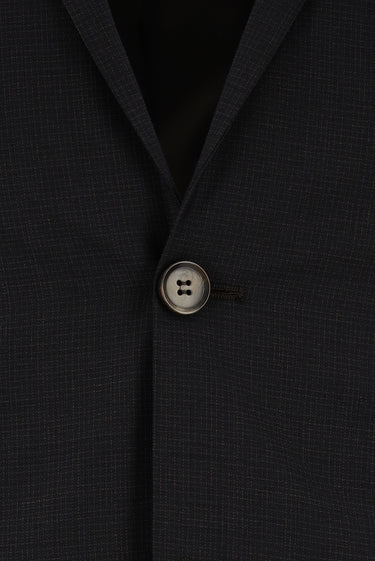 Orta Füme Super Slim Fit Ekstra Dar Kesim Klasik Desenli Takım Elbise