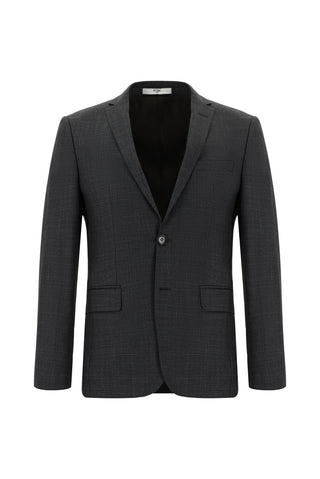  Koyu Kahve Super Slim Fit Ekstra Dar Kesim Klasik Desenli Takım Elbise