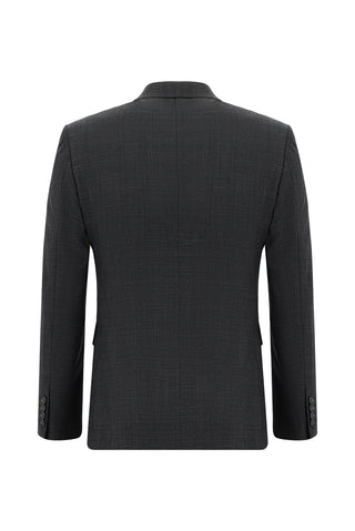  Koyu Kahve Super Slim Fit Ekstra Dar Kesim Klasik Desenli Takım Elbise