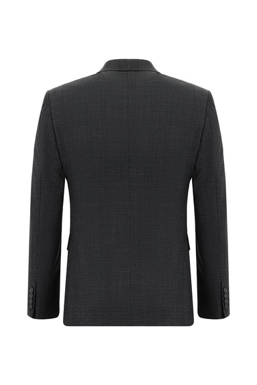  Koyu Kahve Super Slim Fit Ekstra Dar Kesim Klasik Desenli Takım Elbise