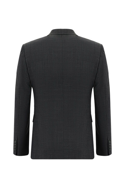 Koyu Kahve 7 Drop Super Slim Fit Eksra Dar Kesim Desenli Takım Elbise