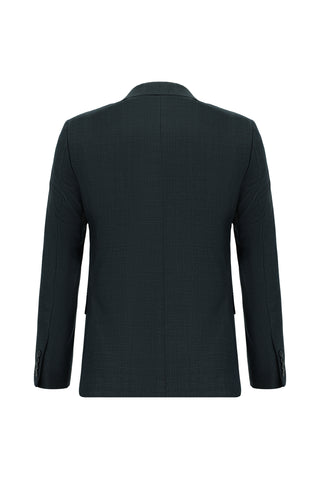  Koyu Yeşil Super Slim Fit Ekstra Dar Kesim Klasik Desenli Takım Elbise