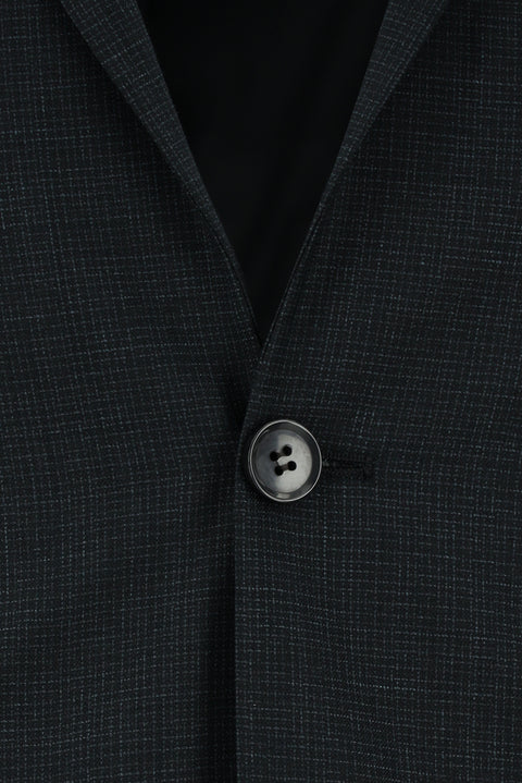 Koyu Antrasit 7 Drop Super Slim Fit Eksra Dar Kesim Desenli Takım Elbise