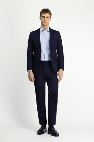  Koyu Lacivert Slim Fit Dar Kesim Klasik Takım Elbise