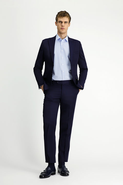 Koyu Lacivert 7 Drop Slim Fit Dar Kesim Takım Elbise