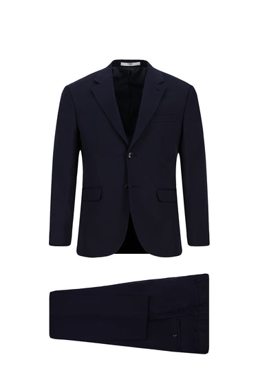  Koyu Lacivert Slim Fit Dar Kesim Klasik Takım Elbise