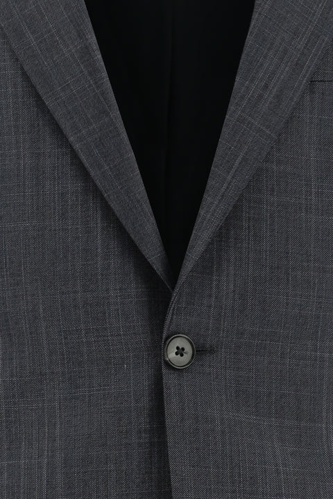 Koyu Füme 4 Drop Relaxed Fit Rahat Kesim Desenli Takım Elbise