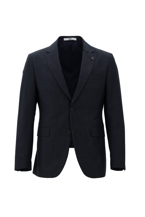 Orta Lacivert 7 Drop Slim Fit Dar Kesim Takım Elbise