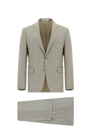  Açık Vizon Slim Fit Dar Kesim Klasik Takım Elbise