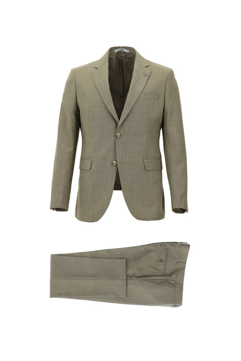 Orta Vizon 7 Drop Slim Fit Dar Kesim Desenli Takım Elbise