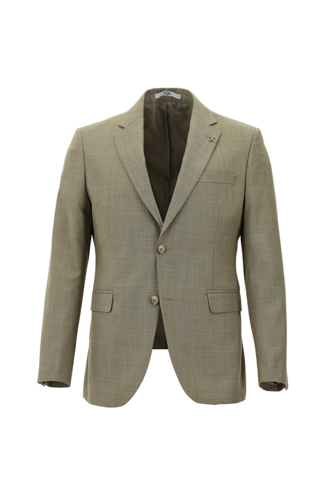 Orta Vizon 7 Drop Slim Fit Dar Kesim Desenli Takım Elbise