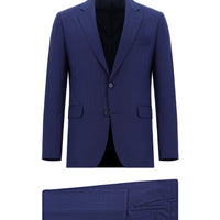 Açık Lacivert Slim Fit Dar Kesim Klasik Takım Elbise