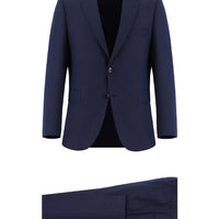 Koyu Lacivert Slim Fit Dar Kesim Klasik Takım Elbise