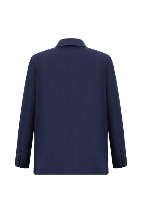 Koyu Lacivert 4 Drop Relaxed Fit Rahat Kesim Takım Elbise