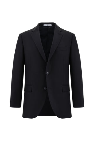  Siyah Regular Fit Klasik Desenli Takım Elbise