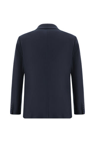  Koyu Lacivert Regular Fit Klasik Desenli Takım Elbise