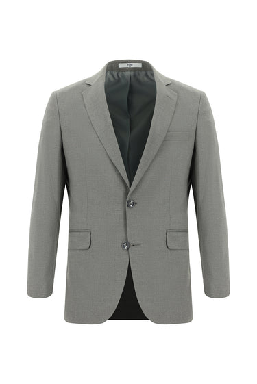  Orta Füme Regular Fit Klasik Desenli Takım Elbise