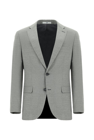  Orta Gri Regular Fit Klasik Desenli Takım Elbise