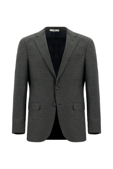 Koyu Füme 7 Drop Slim Fit Dar Kesim Desenli Takım Elbise