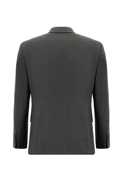 Koyu Füme 6 Drop Regular Fit Standart Kesim Desenli Takım Elbise
