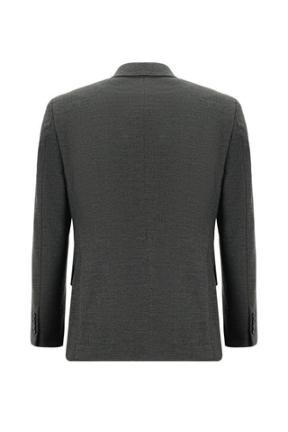  Koyu Füme 6 Drop Regular Fit Standart Kesim Desenli Takım Elbise