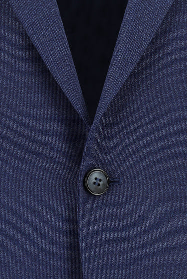 Açık Lacivert Slim Fit Dar Kesim Klasik Desenli Takım Elbise