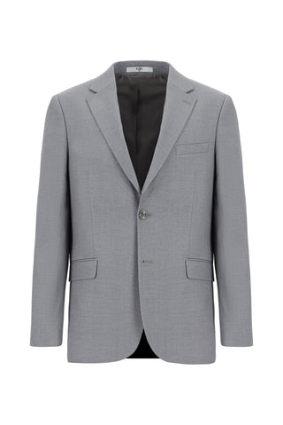  Orta Gri 4 Drop Relaxed Fit Rahat Kesim Desenli Takım Elbise