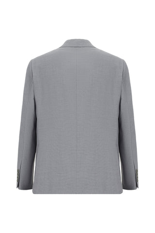  Orta Gri 4 Drop Relaxed Fit Rahat Kesim Desenli Takım Elbise