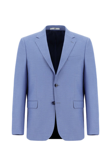  Mavi Relaxed Fit Rahat Kesim Klasik Desenli Takım Elbise