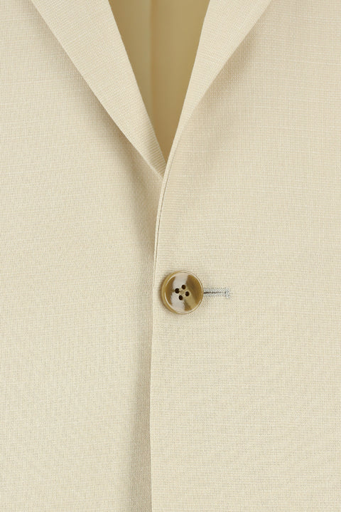 Ekru 4 Drop Relaxed Fit Rahat Kesim Desenli Takım Elbise