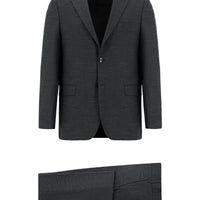 Açık Antrasit 4 Drop Relaxed Fit Rahat Kesim Desenli Takım Elbise