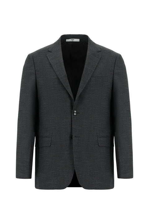 Açık Antrasit 4 Drop Relaxed Fit Rahat Kesim Desenli Takım Elbise