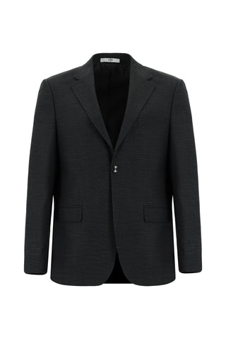  Koyu Antrasit 4 Drop Relaxed Fit Rahat Kesim Desenli Takım Elbise