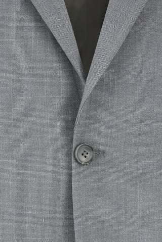  Orta Gri 4 Drop Relaxed Fit Rahat Kesim Desenli Takım Elbise