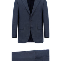 Açık Lacivert 4 Drop Relaxed Fit Rahat Kesim Desenli Takım Elbise