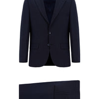 Saks Mavi Relaxed Fit Rahat Kesim Klasik Desenli Takım Elbise