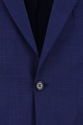  Koyu Mavi  Relaxed Fit Rahat Kesim Klasik Desenli Takım Elbise