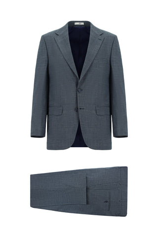  İndigo Relaxed Fit Rahat Kesim Klasik Desenli Takım Elbise