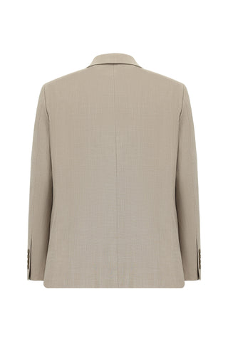  Açık Vizon Relaxed Fit Rahat Kesim Klasik Desenli Takım Elbise