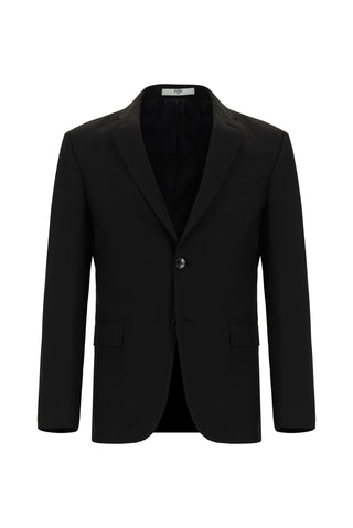  Siyah Slim Fit Dar Kesim Klasik Desenli Takım Elbise