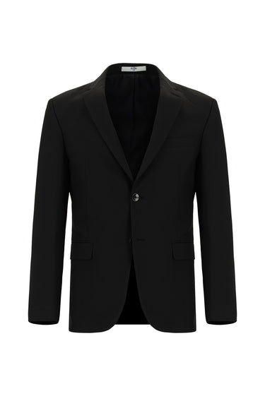  Siyah Slim Fit Dar Kesim Klasik Desenli Takım Elbise