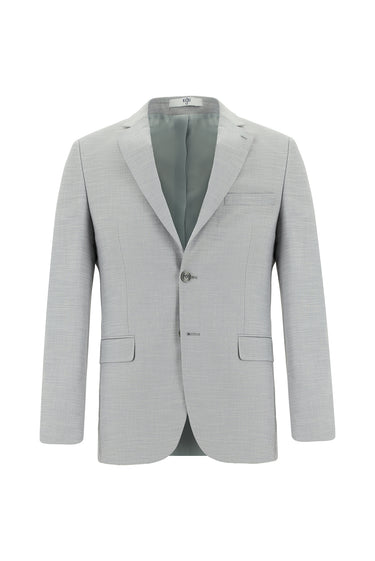  Açık Gri Super Slim Fit Ekstra Dar Kesim Klasik Desenli Takım Elbise