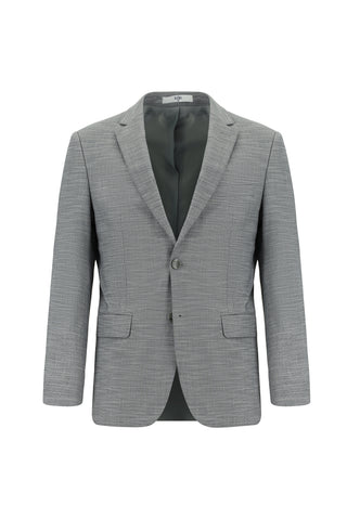  Orta Füme 7 Drop Super Slim Fit Eksra Dar Kesim Desenli Takım Elbise
